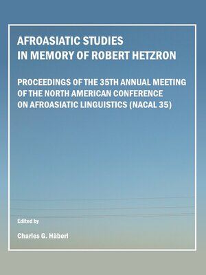 cover image of Afroasiatic Studies in Memory of Robert Hetzron